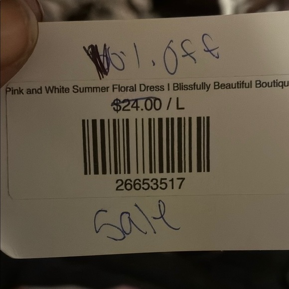 💥Moa Moa Floral Mini Dress - Pink and White - Picture 4 of 5